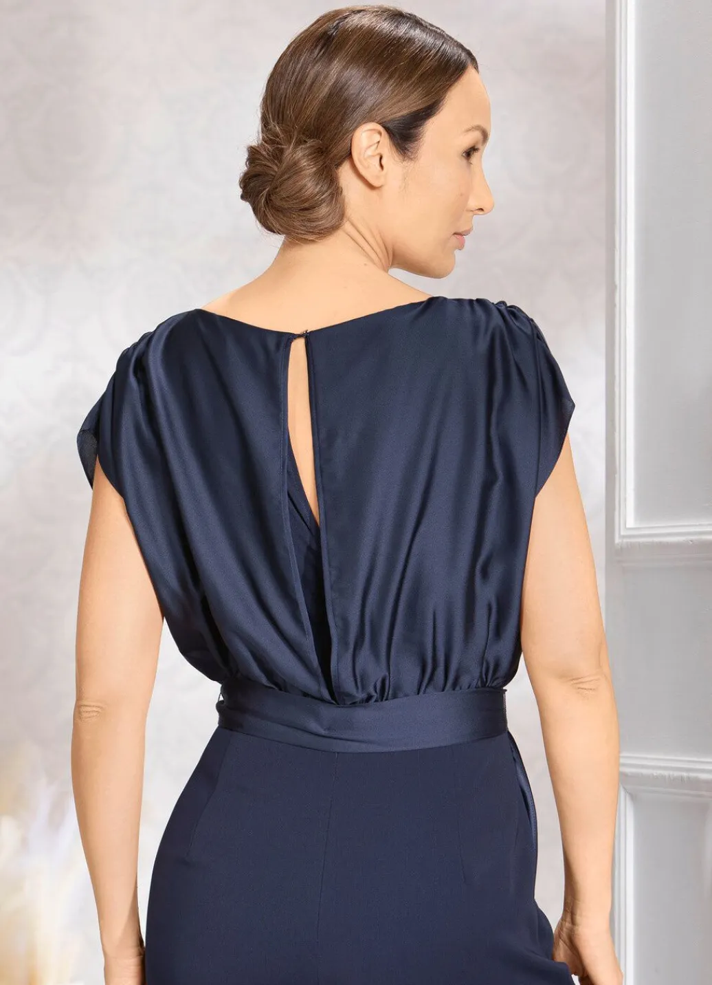 Damen Mona Abendkleider|Abendmode<Overall mit Bindegürtel