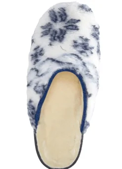 Clearance Pantoffel aus bedrucktem Plüschmaterial Damen Hausschuhe