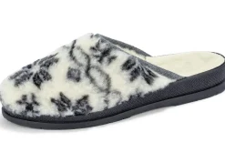 Clearance Pantoffel aus bedrucktem Plüschmaterial Damen Hausschuhe