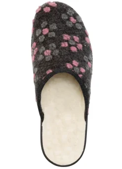 Discount Pantoffel mit Blüten-Dessin Damen Hausschuhe