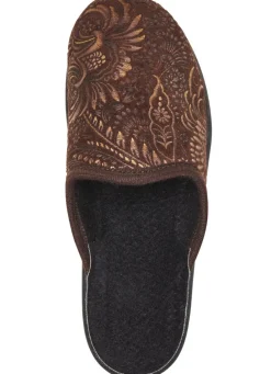 Discount Pantoffel mit floralem Muster Damen Hausschuhe