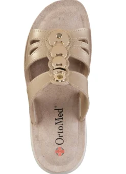 Sale Pantolette mit glänzendem Schmuck Damen Pantoletten