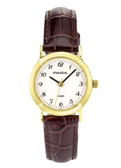 Sale Para Quartz-Damenuhr mit Lederband Damen Quarzuhren