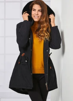 Damen Mona Winterjacken<Parka mit Plüsch-Innenausstattung in der Kapuze