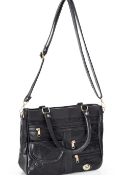 New Patchwork-Tasche mit abnehmbarem Umhängeriemen Handtaschen