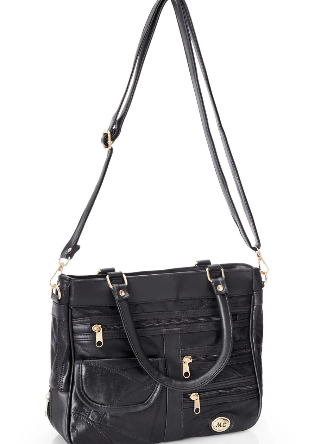 New Patchwork-Tasche mit abnehmbarem Umhängeriemen Handtaschen