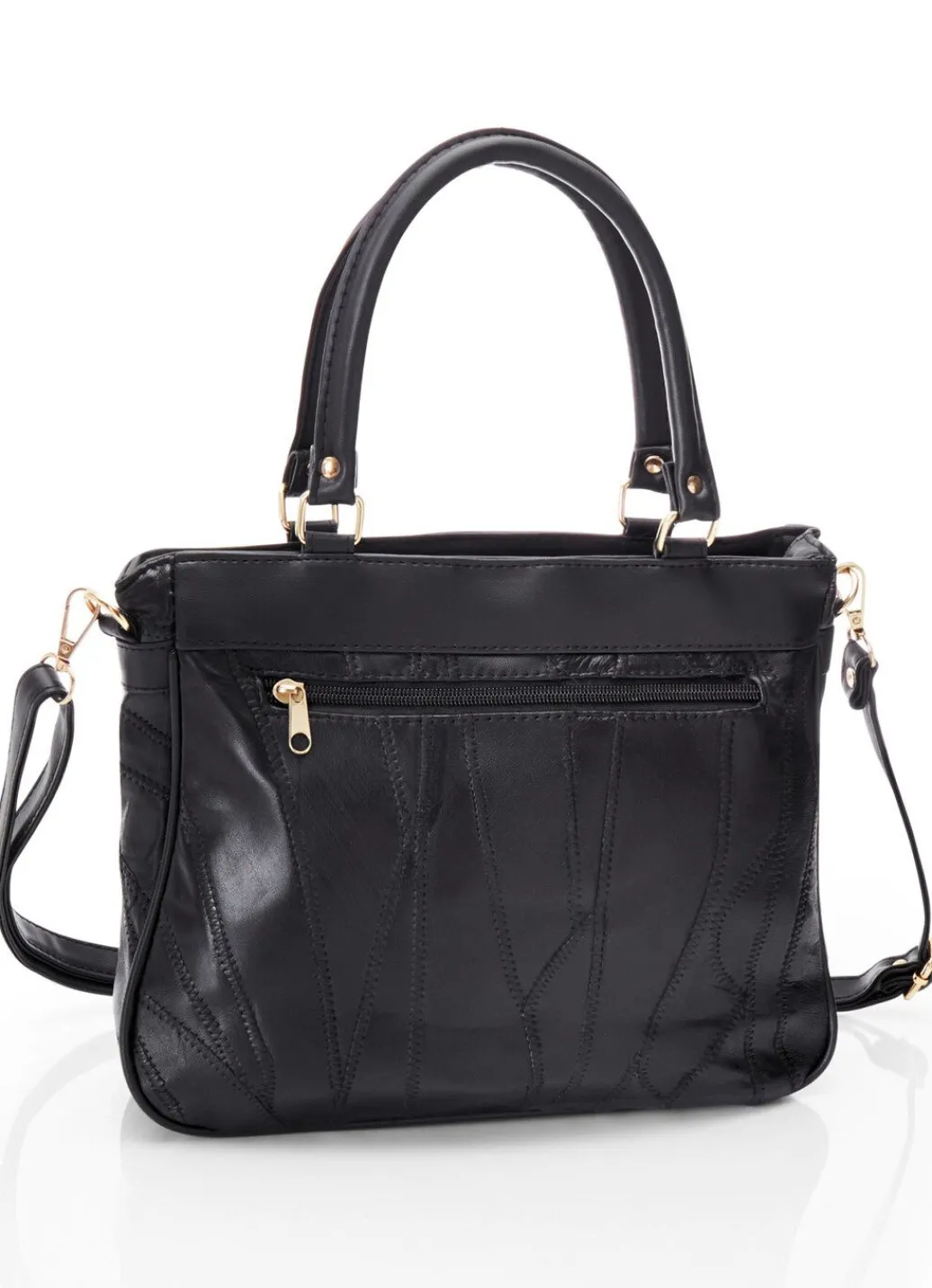New Patchwork-Tasche mit abnehmbarem Umhängeriemen Handtaschen