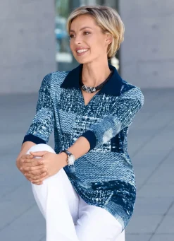 Damen Mona Kurzarm<Poloshirt mit 3/4-langen Ärmeln in 3 Farben