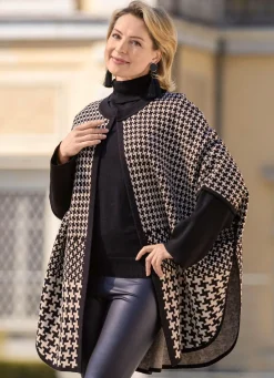 Hot Poncho in offener Form Damen Strickjacken