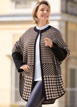 Hot Poncho in offener Form Damen Strickjacken