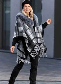 Damen Mona Übergangsjacken<Poncho in Universalgröße