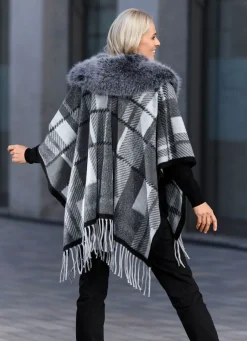 Damen Mona Übergangsjacken<Poncho in Universalgröße