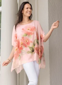 Damen Mona Tuniken<Poncho-Tunika mit eingearbeitetem Top