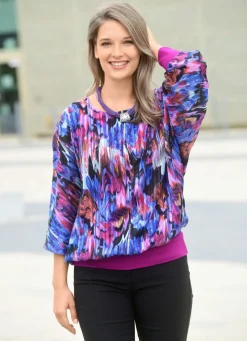 Damen Mona Tuniken<Poncho-Tunika mit eingearbeitetem Top