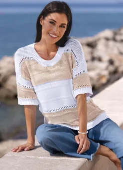 Damen Mona Pullover<Pulli in Color-Blocking