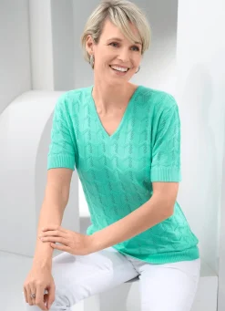 Damen Mona Basics|Pullover<Pulli in Mustermix