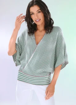 Damen Mona Pullover<Pulli in Wickeloptik