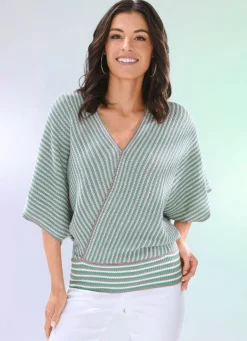 Damen Mona Pullover<Pulli in Wickeloptik