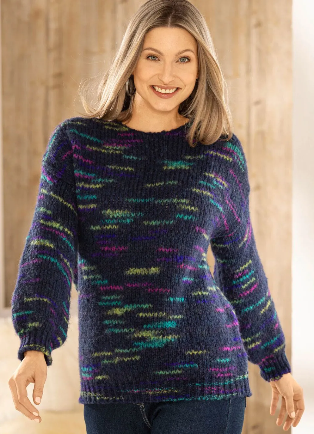 Damen Mona Pullover<Pullover aus Effektgarn