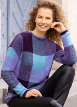Damen Mona Pullover<Pullover aus haarigem Effektgarn