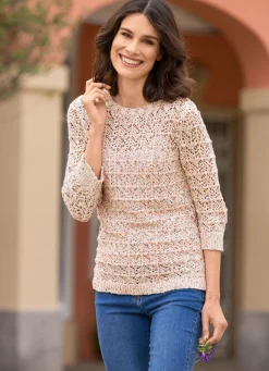 Damen Mona Basics|Pullover<Pullover aus hochwertigem Multicolor-Effektgarn