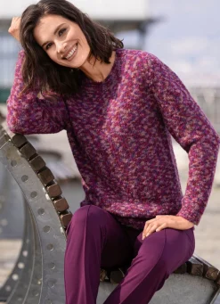Damen Mona Pullover<Pullover aus hochwertigem Bouclégarn