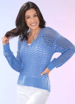 Damen Mona Pullover|Basics<Pullover aus hochwertigem Glanzeffektgarn
