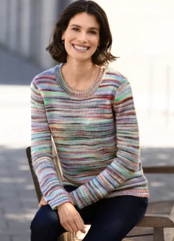 Damen Mona Pullover<Pullover aus Melangegarn