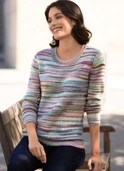 Damen Mona Pullover<Pullover aus Melangegarn