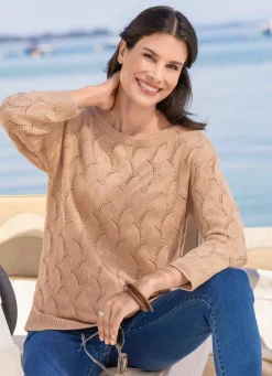Damen Mona Basics|Pullover<Pullover in aufwendigem Mustermix