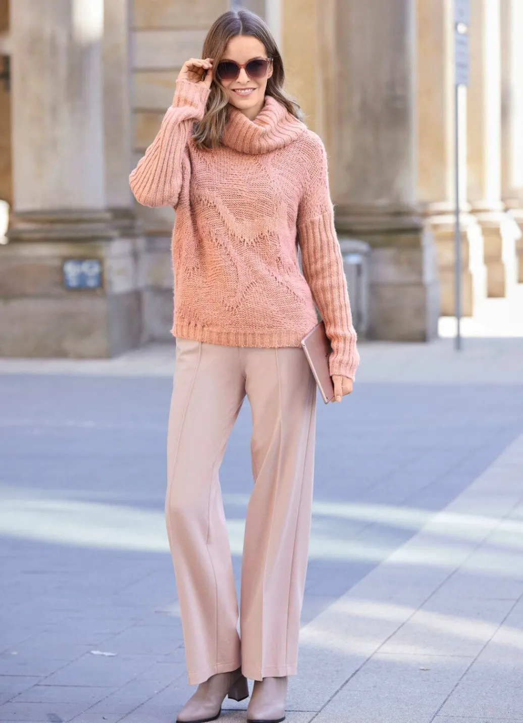 Damen Mona Basics|Pullover<Pullover in aufwendiger Struktur mit Glitzer