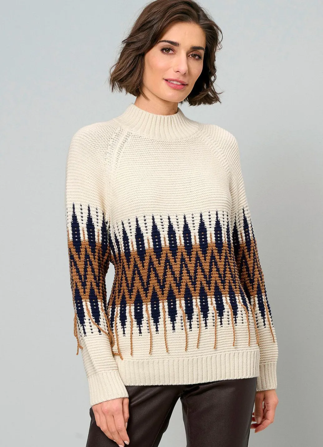 Damen Mona Pullover<Pullover in Biesenstrick