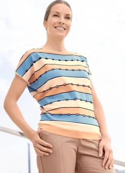 Damen Mona Pullover<Pullover in Blockringeldessin
