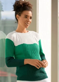 Damen Mona Pullover<Pullover in Color-Blocking