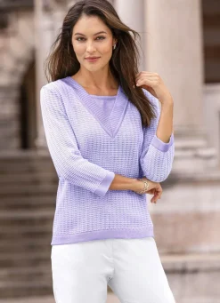 Damen Mona Pullover<Pullover in Doppel-Optik