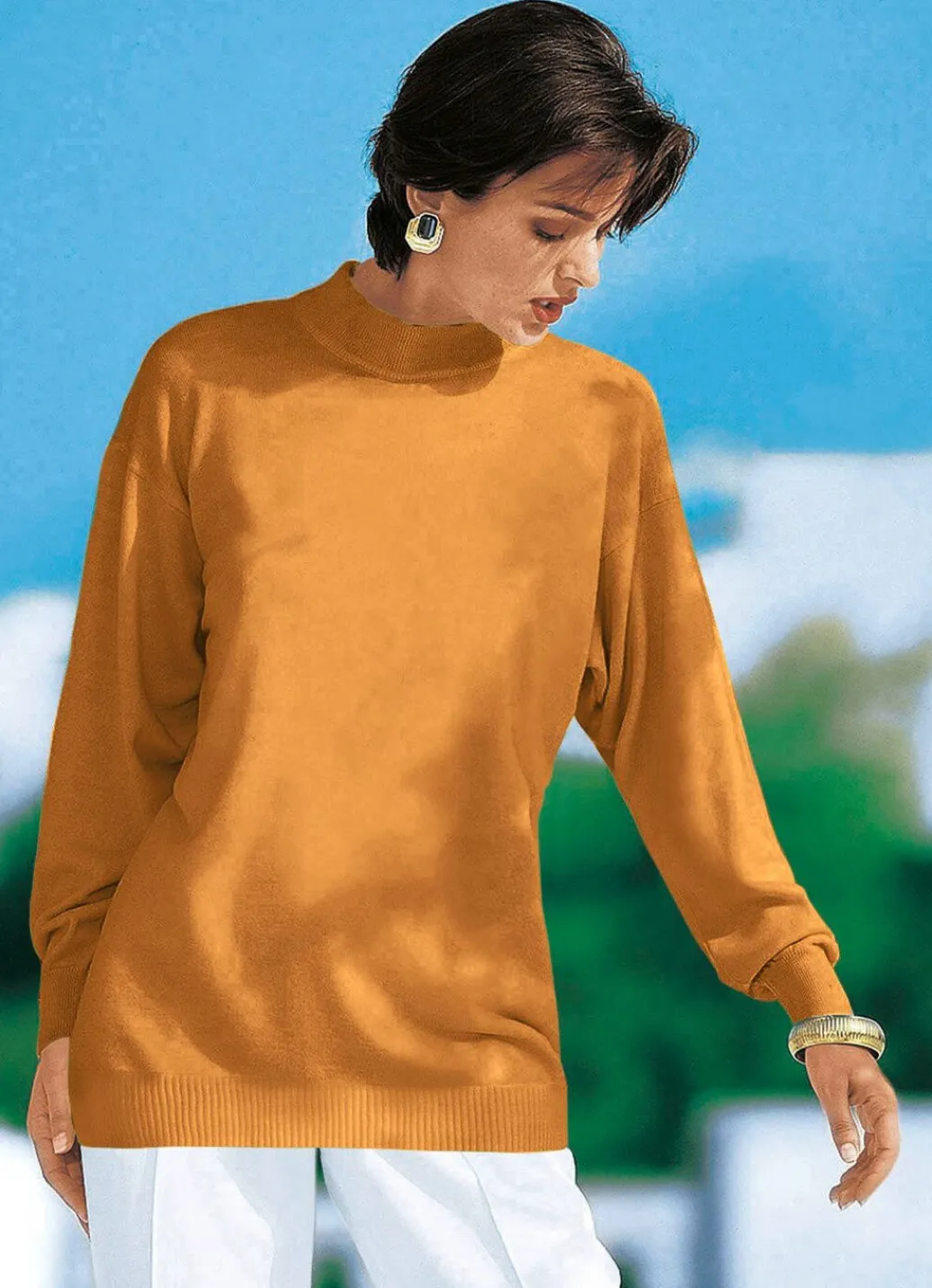 Damen Mona Pullover|Basics<Pullover in Feinstrick mit Schurwolle