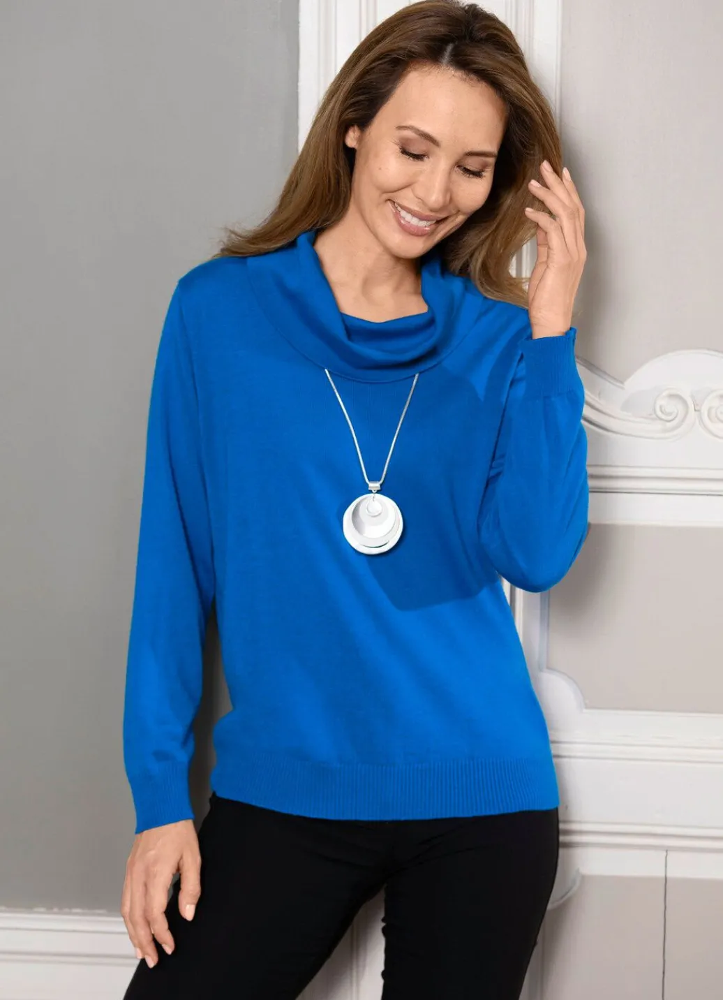 Damen Mona Basics|Pullover<Pullover in Feinstrick mit Schurwolle