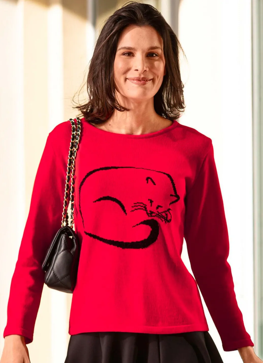 Damen Mona Pullover<Pullover in Garnmix