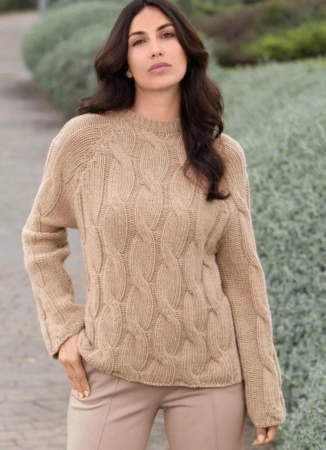 Damen Mona Basics|Pullover<Pullover in Grobstrick