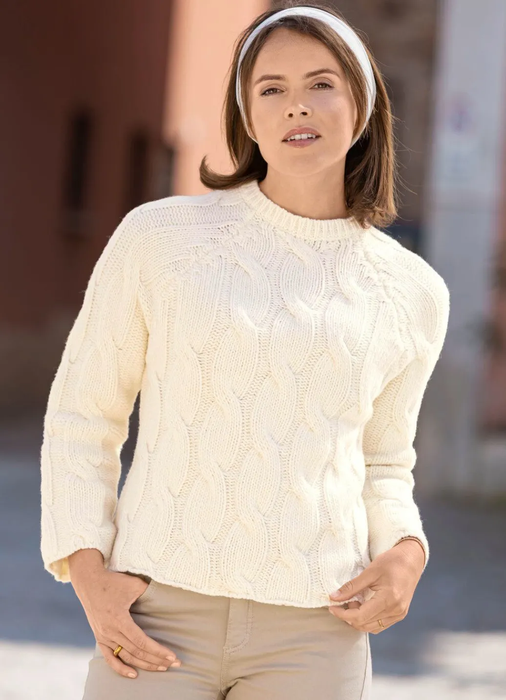 Damen Mona Basics|Pullover<Pullover in Grobstrick
