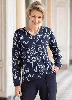 Damen Mona Pullover|Abendmode<Pullover in Jacquard-Dessin