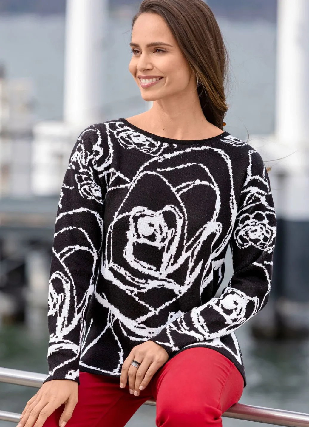 Damen Mona Pullover<Pullover in Jacquard-Dessin