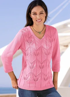 Damen Mona Basics|Pullover<Pullover in Mustermix