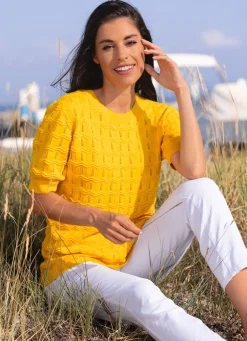 Damen Mona Basics|Pullover<Pullover in Mustermix