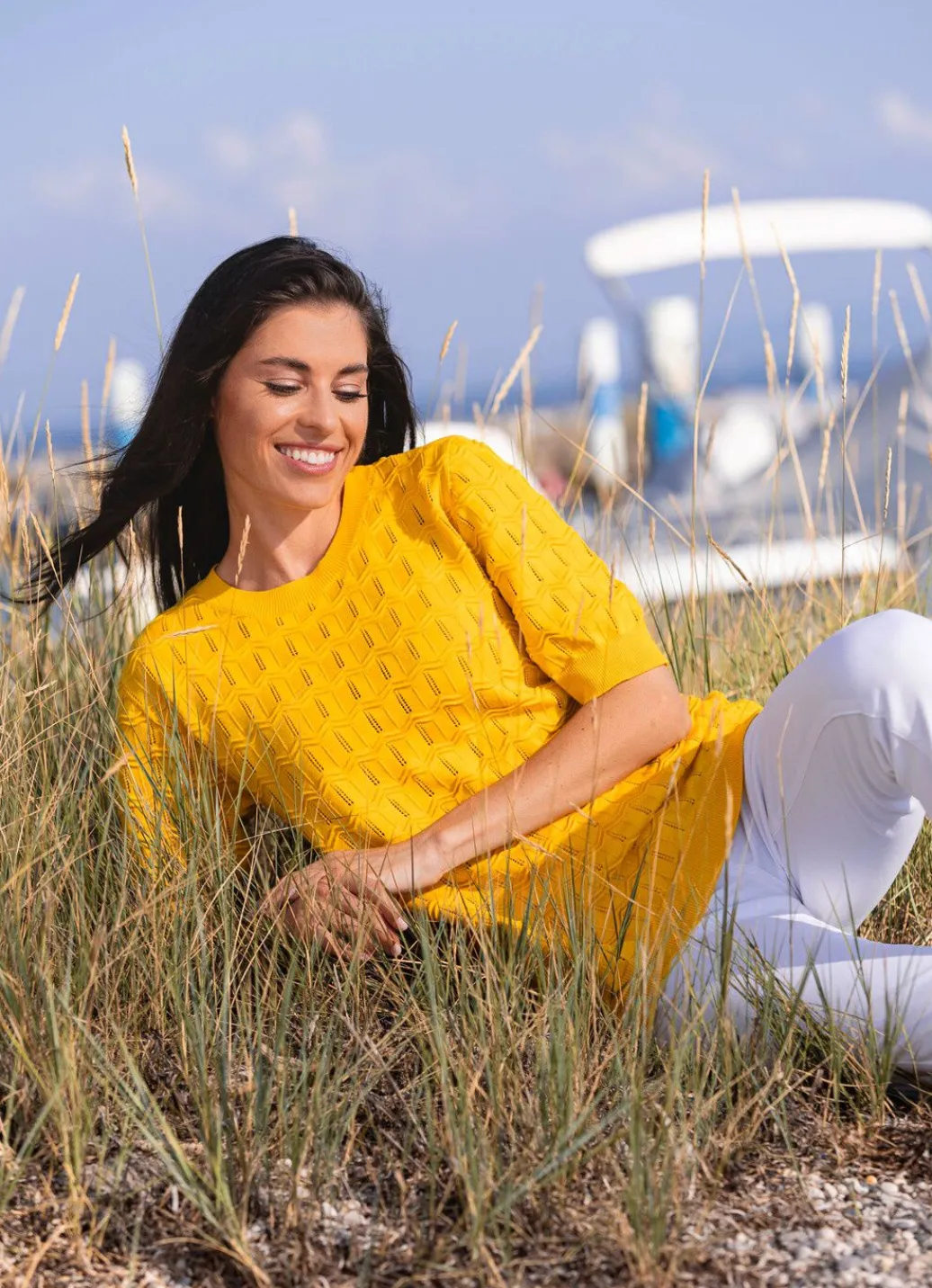 Damen Mona Basics|Pullover<Pullover in Mustermix
