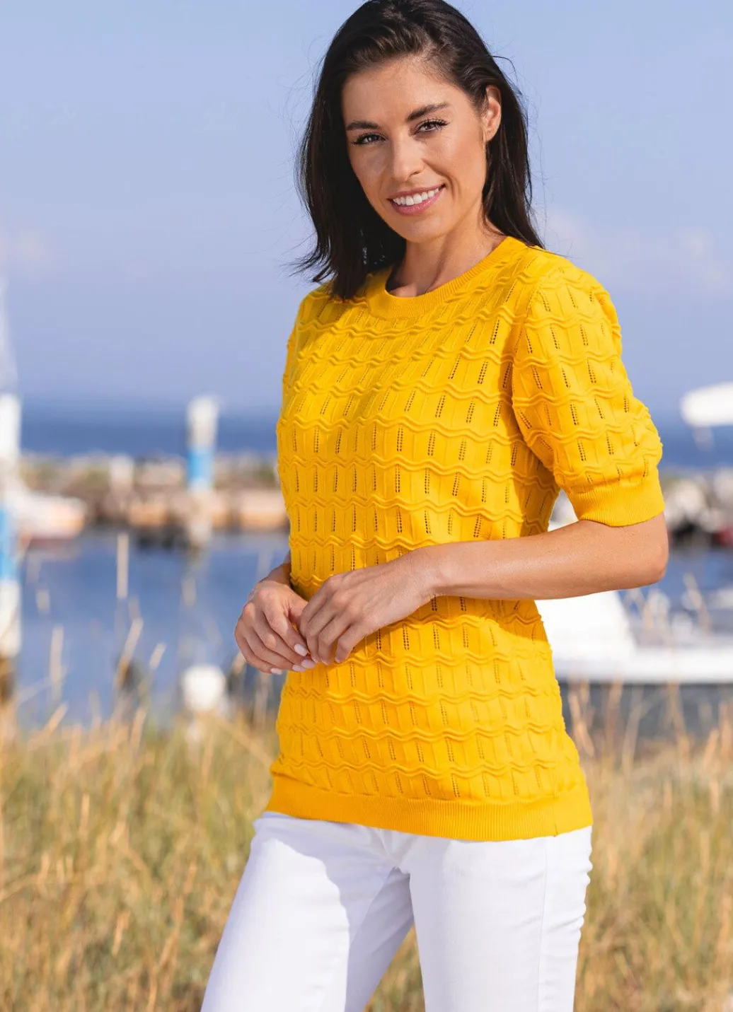 Damen Mona Basics|Pullover<Pullover in Mustermix