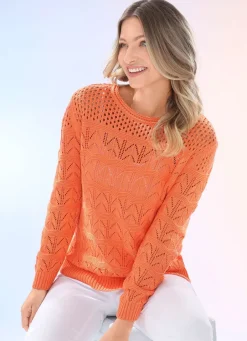 Damen Mona Pullover|Basics<Pullover in Mustermix