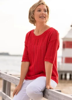 Damen Mona Pullover|Basics<Pullover in Mustermix