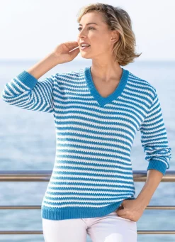 Damen Mona Pullover<Pullover in Ringeldessin