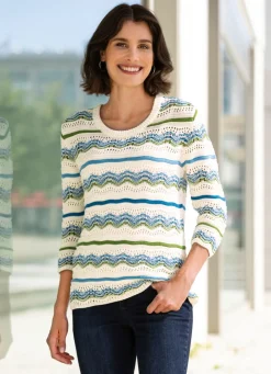 Damen Mona Pullover<Pullover in Ringeldessin